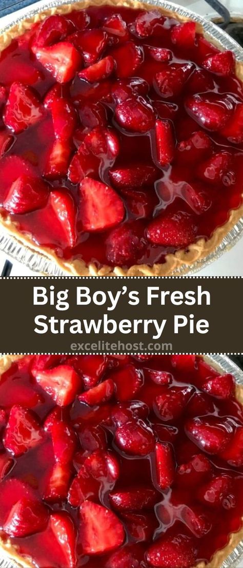 If you are lucky, you live in a part Big Boy Strawberry Pie Recipe, Strawberry Pie Recipe, Fresh Strawberry Pie, Strawberry Pie Filling, Pie Filling Recipes, Baked Pie Crust, Strawberry Dessert Recipes, Strawberry Filling, Dessert Toppings