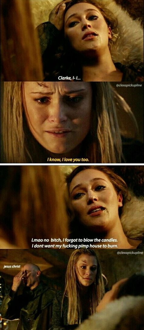 Clexa 😂😂😂 Clexa Kiss, Lexa E Clarke, Commander Lexa, The 100 Quotes, Brother Presents, Clarke And Lexa, Lexa The 100, The 100 Cast, The 100 Clexa