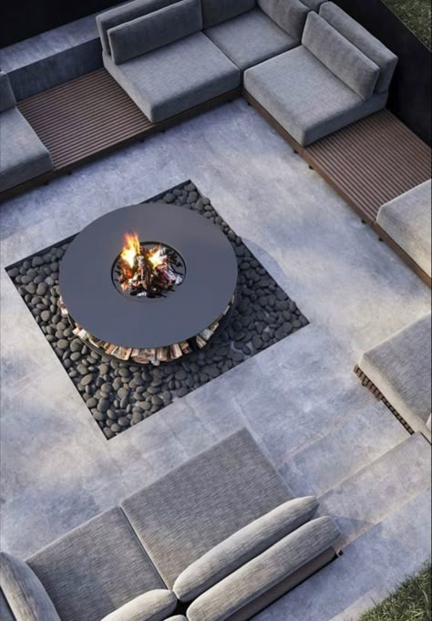 Game Room Ideas, Solar Lamps, Outdoor Fireplace Designs, Modern Backyard Landscaping, Outdoor Wood Furniture, Back Deck Decorating, Small Deck Decorating Ideas, Front Yard Landscaping Plans, Apartment Patio Decor