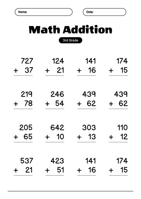 Free Printable Math Worksheets 3rd Grade Math Problems For 3rd Grade, 3rd Grade Activity Worksheets, Math Worksheets For 3rd Grade Free Printable, Worksheet For Grade 3 Mathematics, Mathematics Worksheets 3rd Grade, 3rd Grade Classroom Worksheets, Morning Worksheets 3rd Grade, 3rd Grade Math Lesson Plans, 3rd Grade Addition Worksheets