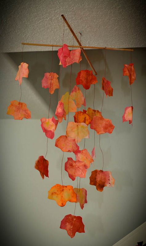 DSC_3717 Leaf Mobile, Leaf Projects, Autumn Palette, Kids Crafting, Leaf Template, Toddler Fall, Fall Crafts For Kids, Autumn Crafts, Coffee Filters