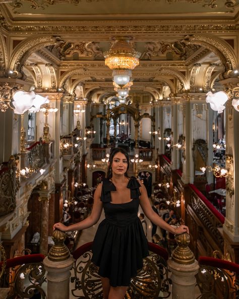 Please enjoy lots of different angles of me prancing around the lavish @newyork_cafe_budapest, inappropriately dressed for a morning cappuccino and (delightfully greasy) ham and cheese toastie. The self proclaimed “Most Beautiful Cafe in The World” (I mean, look at it, I’m not protesting), breakfast at the New York Cafe is an experience you just can’t miss when in Budapest. It gets busy - a queue had already formed before opening at 8am. It’s pricier than your standard Budapest cafe, but yo... New York Cafe Budapest Outfit, Budapest Aesthetic Outfit, Budapest Outfit, New York Cafe, Photo Ideas Budapest, Budapest Inspo Pics, Budapest Instagram Pictures, Budapest Aesthetic, Budapest Cafe New York