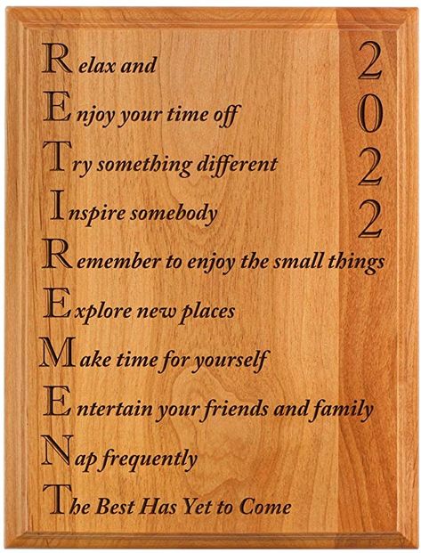 ThisWear Retirement Gifts Women Men Retirement 2021 Retired Poem Retirement Gift Ideas Coworker 7x9 Oak Wood Engraved Plaque Wood : Amazon.ca: Home Retirement Painting Ideas, Retirement Speech For Dad, Retirement Speech For Coworker, Retirement Ideas For Coworker, Retirement Survival Kit, Retirement Poems, Retirement Speech, Gifts For Boss Male, Retirement Gifts For Dad