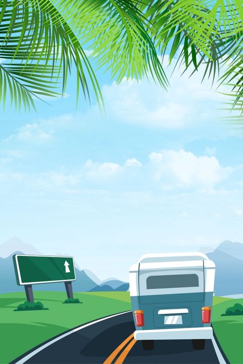 road background,highway,road sign,car,coconut tree,white clouds,blue,summer vacation,summer camp,self-driving tour Driving Background, Summer Camp Background, Tour Background, Camp Background, Summer Vacation Packing List, Vacation Background, Camp Poster, Summer Vacation Packing, Road Background