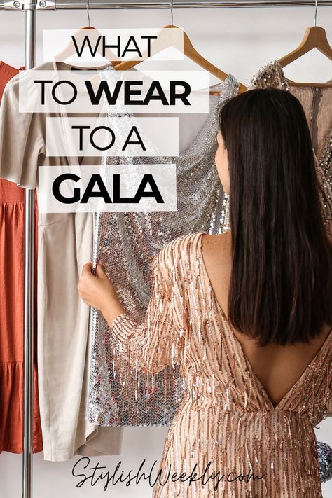 Invited to a gala? Unsure what to wear? Here are a few tips and outfit ideas when it comes to what to wear to a gala Cocktail Dress Gala, Casino Night Gala Outfit, Fundraiser Dress Outfit, What To Wear To A Fundraising Event, Cocktail Event Outfit Classy, Gala Dinner Outfits Women, Fundraiser Gala Outfits, Winter Gala Outfits For Women, Banquet Outfits For Women Classy