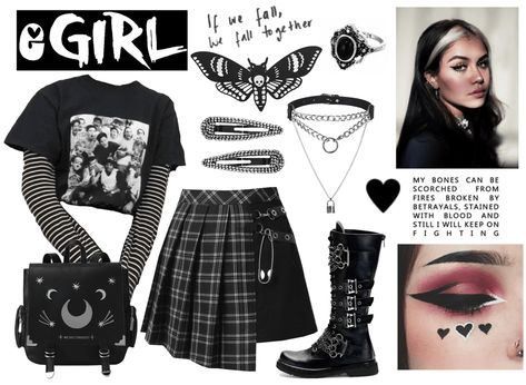 Egirl Outfit Ideas, Egirl Clothing, General Outfit, Baby Girl Boho, Theme First Birthday, Egirl Style, Emo Clothes, Punk Style Outfits, Egirl Fashion