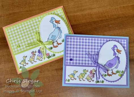 Fable Friends Stampin Up Cards, Bo Bunny Cards Handmade, Charming Duck Pond Stampin Up Cards, Stampin Up Fable Friends Easter Cards, Stampin Up Easter Cards, Echo Park Easter Cards, Stampin Up Easter, Easter Cards Handmade, Spring Cards