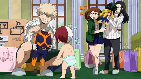 Pinterest Baby Todoroki, My Hero Academia Wallpaper, Hero Academia Wallpaper, Bakugou And Uraraka, Todoroki Shouto, Academia Wallpaper, Wallpaper Halloween, Katsuki Bakugou, Ochako Uraraka