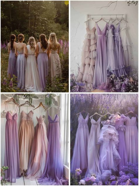 Wedding Inspo Purple, Lilac Wedding Aesthetic, Purple Aesthetic Wedding Theme, Lilac Purple Wedding Theme, Wedding Dresses With Purple, Wedding Purple Theme, Purple Wedding Theme Ideas, Lilac Wedding Ideas, Fairy Tale Wedding Theme