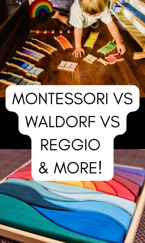 Waldorf Steiner Playroom, What Is Waldorf Education, Waldorf Playroom Reggio Emilia, Waldorf Inspired Classroom, Reggio Emilia Homeschool, Waldorf Infant Classroom, Montessori Vs Traditional, Montessori Vs Waldorf, Waldorf School Activities