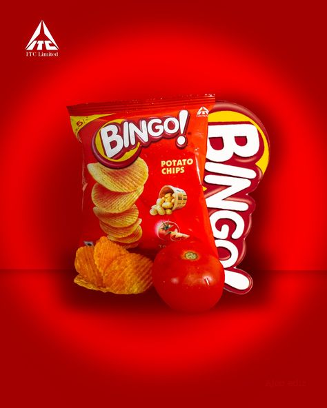 Bingo Advertisement, Advertisement Photography, Lightroom Picsart, Bingo Chips, Logo Presentation, Banana Chips, Baked Chips, Photography Styling, Food Photography Styling