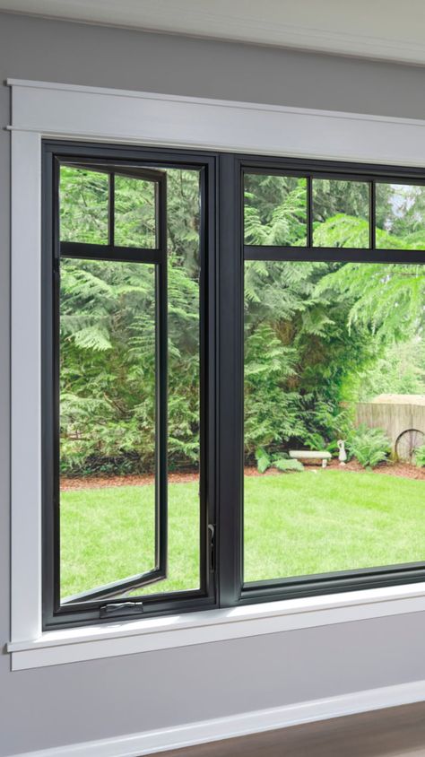 Large Wall Windows Living Rooms, Large Sliding Windows, Large Picture Window Ideas, Black Windows Gray House, Large Window Replacement Ideas, Large Windows That Open, Black Window Grids Styles, Renewal By Anderson Windows Galleries, Black Windows Inside House