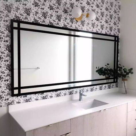 20 DIY Mirror Frame Ideas to Inspire Your Next Project Diy Mirror Frame Bathroom, Bathroom Mirror Makeover, Bathroom Mirrors Diy, Mirror Frame Diy, Bathroom Mirror Frame, Mirror Makeover, Mobil Home, Mirror Frame, Diy Mirror