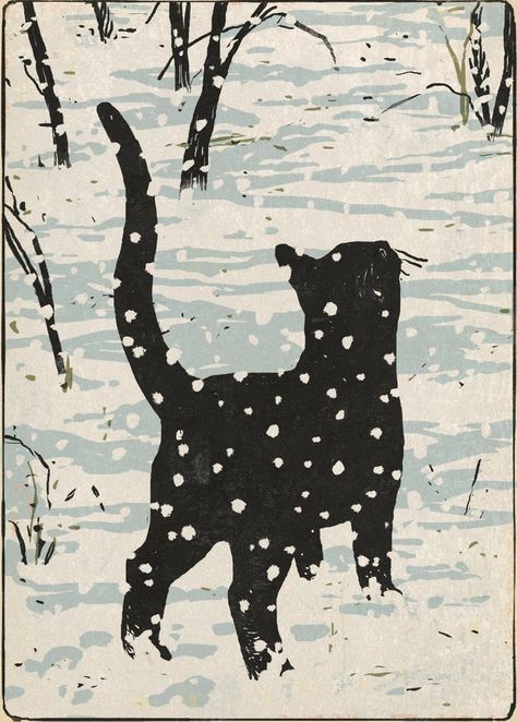 Linocut Art, Black Cat Art, Cats Illustration, Christmas Illustration, Lino Print, Cat Illustration, Cat Life, Linocut, Cat Art