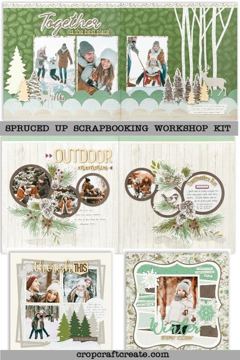 Close To My Heart Scrapbooking Layouts, Winter Scrapbook Layouts, Winter Scrapbook, Scrapbook Christmas, Christmas Scrapbook Pages, Ctmh Layouts, Christmas Scrapbook Layouts, Disney Scrapbooking Layouts, Creative Memories Scrapbooking