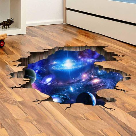 Space Decals, Children Room Boy, 3d Space, Floor Decal, Wall Stickers Home Decor, Wall Stickers Living Room, Floor Stickers, Wall Stickers Kids, Wallpaper Decor