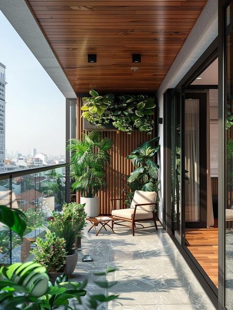 Terasa Ideas Terraces Balconies, Terrace Ideas Apartment, Asian Home Exterior, Terrace Garden Ideas Balcony Design, Apartment Terrace Ideas, Terrace Balcony Ideas, Balcony Modern Design, Small Balcony Design Apartments, Terrace Design Balcony