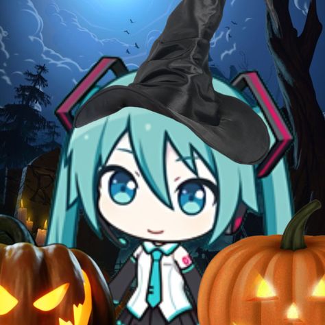 Hatsune Miku Halloween Pfp, Vocaloid Halloween Pfp, Miku Halloween Pfp, Halloween Miku Pfp, Pjsk Halloween Pfp, Miku Hatsune Pfp, Halloween Vocaloid, Holiday Pfp, Hatsune Miku Halloween