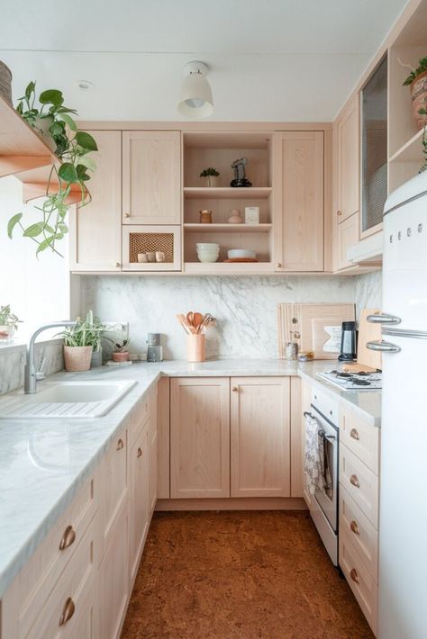 15 Small U-Shaped Kitchen Ideas to Transform Compact Spaces - My Decor Inspo Kitchen Renovation Small Space, Small U Shape Kitchen With Island, Small G Shaped Kitchen Layout, Kitchen U Form, Odd Kitchen Corner Ideas, Double L Kitchen Layout, Long U Shaped Kitchen, U Shaped Small Kitchen, Narrow U Shaped Kitchen