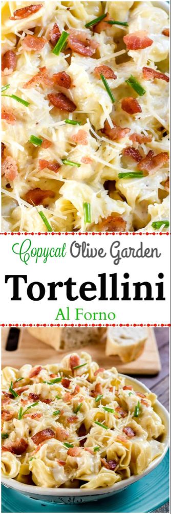 Olive Garden Recipe, Copycat Olive Garden, Fall Dinners, Olive Garden Recipes, Potluck Ideas, Parmesan Cream Sauce, Recipes Italian, Tortellini Recipes, Pasta Dinners