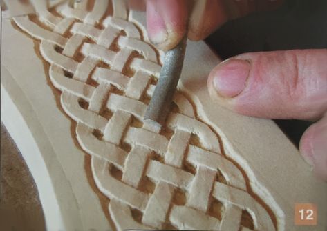 Carving the Celtic Knot | Carving Magazine Celtic Wood Carving Patterns, Celtic Knot Carving, Celtic Knot Wood Carving, Wood Carving Bowl, Celtic Wood Carving, Wood Carving Designs Pattern, Wood Carving Art Design, Viking Wood Carving, Chip Carving Patterns