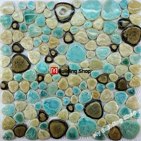 Mosaic Tile Backsplash Bathroom, Bathroom Mosaic Tiles, Stone Mosaic Floor, Pebble Mosaic Tile, Tile Backsplash Bathroom, Pearl Tile, Mosaic Tile Backsplash, Mosaic Floor Tile, Stone Mosaic Tile