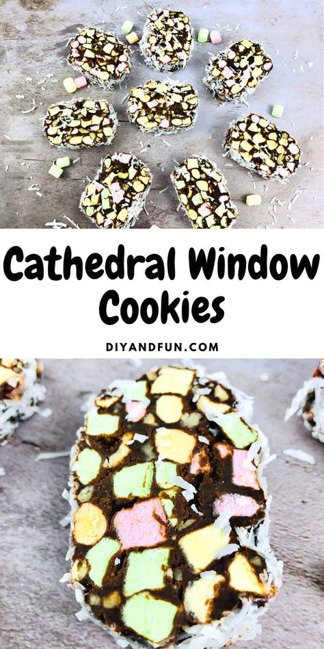 Easy Cathedral Window Cookies, a simple recipe for colorful and tasty cookies that are inspired by stained glass windows. Window Cookies, Christmas Baking Cookies, Tasty Cookies, Holiday Desserts Table, Cathedral Window, Cathedral Windows, Christmas Cookies Easy, Cookie Calories, Best Cookie Recipes