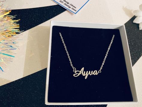 Custom Silver Jewelry, Silver Name Necklace, Sterling Silver Name Necklace, Gift Inspiration, Group Boards, Shop Gift, Custom Name Necklace, Etsy Sales, Gift Guides