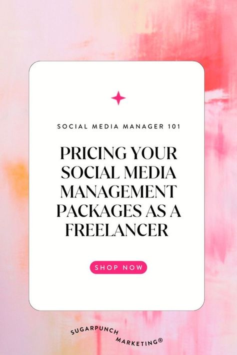 Knowing what to price your packages as a social media manager can be confusing. Are you uncharging or overcharging? Get this class where I teach you how to create your social media management packages that actually sell. This is perfect for you if you want to know what services you can offer, how much to price and charge your packages based on data to be profitable in your social media marketing business. Join the free SMM community at sugarpunchmarketing.com Social Media Manager Service Packages, Social Media Manager Pricing Packages, Social Media Packages Pricing, Social Media Management Packages, Social Media Marketing Pricing, Social Media Management Business, Social Media Report, Instagram Management, Social Media Packages