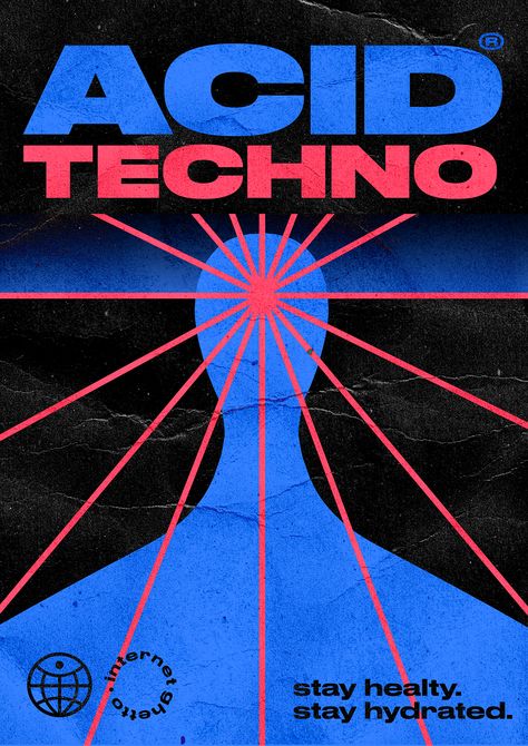 Techno Poster, Music Graphic Design, Acid House Rave, Techno Art, Techno Style, Rave Aesthetic, Techno Festival, Techno Party, Techno House