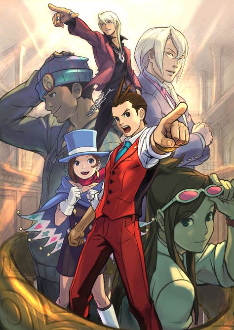 Apollo Justice: Ace Attorney - Characters Promotional Miles Edgeworth, Ghost Trick, Apollo Justice, Professor Layton, Phoenix Wright, Ace Attorney, Video X, Nintendo Ds, Nintendo 3ds