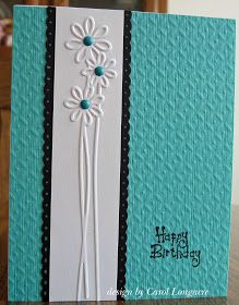 Embossed Cards Handmade, Flowers Cards, Cards Flowers, Daisy Cards, Easy Cards, Cas Cards, March Birthday, White Panel, Card Simple