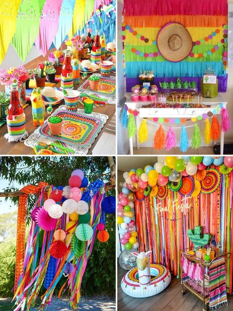 Fiesta Food Ideas Mexican, Diy Mexican Theme Party Decorations, Mexican Fiesta Retirement Party, Mexican Fiesta Birthday Party Ideas, Mexican Beach Party Theme, Mexican Team Party Ideas, Mexico Party Food, Mexican Night Ideas Decor, South American Themed Party