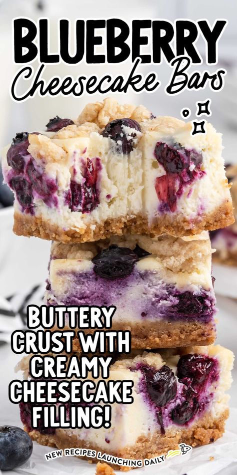 Lemon Blueberry Cheesecake Cake, Blueberry Cheesecake Cake, Blueberry Desserts Recipes, Blueberry Cheesecake Bars, Lemon Blueberry Cheesecake, Cream Cheese Bars, Cheesecake Bar Recipes, Blueberry Crumble, Blueberry Desserts