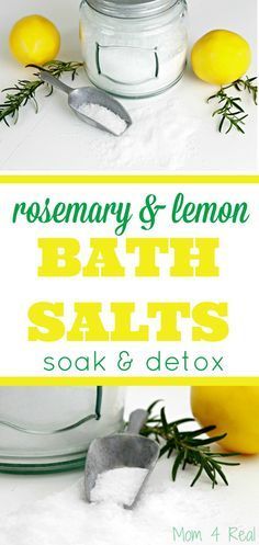 Diy Bath Salts With Essential Oils, Lemon Bath, Diy Detox, Bath Salts Recipe, Bath Detox, Bath Salts Diy, Detox Bath, Essential Oils Health, Essential Oils Bath