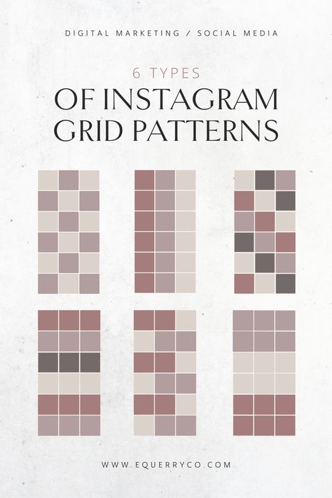 Insta Profile Grid Ideas, Instagram Grid Pattern Ideas, Instagram Grid Pattern Aesthetic, Instagram Post Pattern, Instagram Business Profile Ideas, Business Page Layout Design Instagram, Aesthetically Pleasing Instagram Feed, Instagram 9 Grid Design, Ig Business Page Aesthetic