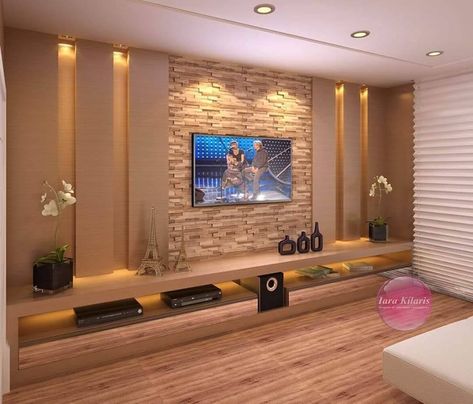 Tv Cabinet Design, Cozy Family Rooms, Living Room Tv Unit Designs, Tv Room Design, تصميم للمنزل العصري, Tv Wall Decor, Tv Wall Design, Interior Kitchen, Living Room Tv Wall