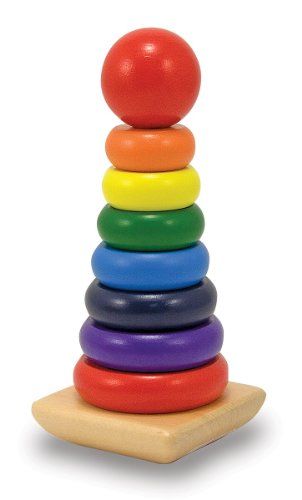 Rainbow Stacker, Stacker Toy, Baby Boy Toys, Wooden Rainbow, Melissa And Doug, Melissa & Doug, Stacking Toys, Kids Wood, Developmental Toys