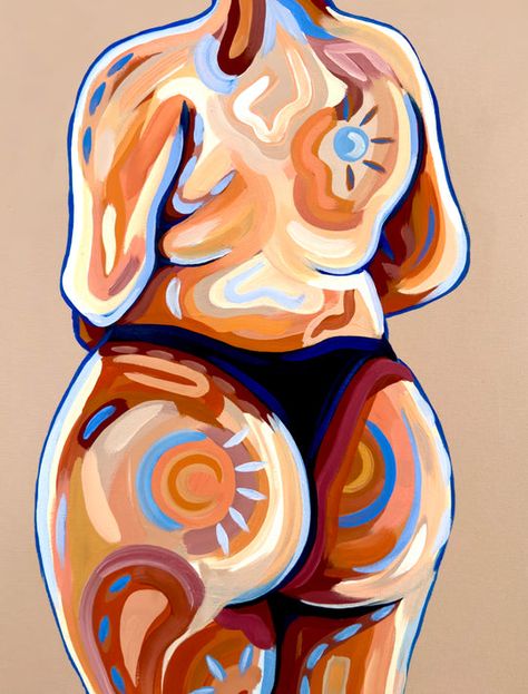 Body Positivity Art, Arte Inspo, Art Inspiration Painting, Painting Art Projects, Diy Art Painting, Funky Art, Canvas Art Painting, Glossy Paper, Painting Inspiration