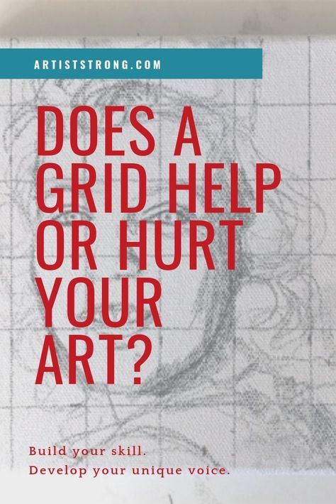 The grid method is a strategy employed by artists to help them create stronger compositions, and capture realistic scenes on their paper or canvas. Some people call it cheating. Some don’t. does a grid help or hurt your finished art? #mixedmediaart #artiststrong #painting #portraits #artlessons #artideas #arteducation Grid Drawing Practice Worksheet, Charcoal Supplies, How To Draw Designs, Pastel Techniques, Working Artist, Drawing Grid, Strong Composition, Beginners Art, Drawing Instructions