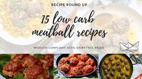 15 Delicious Low Carb Meatballs Recipes (Paleo, Keto, Whole30) Low Carb Meatball Recipes, Thm Lunch, Meatballs Recipes, Meatball Dishes, Dinner Recipes Healthy Low Carb, Food Dinners, Meatball Dinner, Cleaner Eating, Paleo Gluten Free Recipes