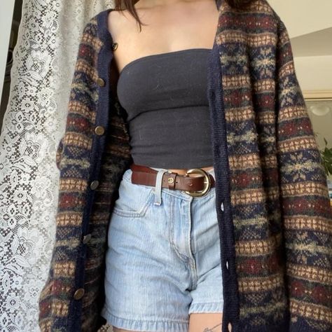 Grandpa Cardigan Outfit, Grandpa Sweater Outfit, Fall Thrifting, Fashion Definition, Grandpa Outfit, Fall Grunge, Grandpa Cardigan, Brand Recognition, Cardigan Outfit