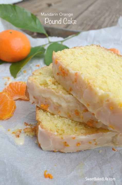 Fluffy Pound Cake, Orange Pound Cake, Orange Dessert, Cake Orange, Orange Cake Recipe, Mandarin Oranges, Pound Cakes, Orange Cake, Pound Cake Recipes