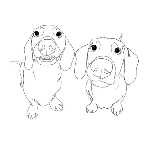 Lineart Sketch, Dachshund Cartoon, Dog Line Art, Dog Line, Poppy Art, Minimalist Line Art, Beagle Dog, Dog Tattoo, Diy Dog