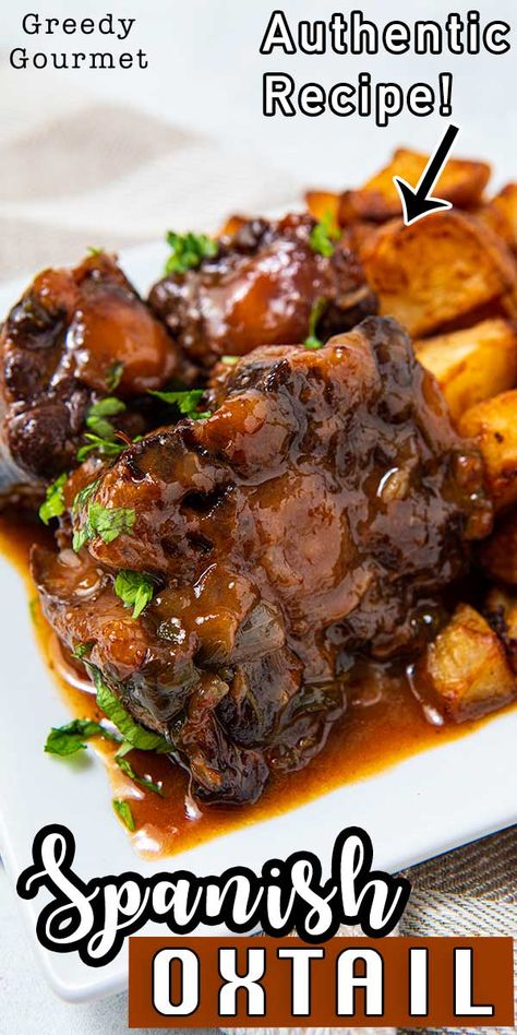 Paula Deen Oxtail Recipe, Healthy Oxtail Recipes, Ox Tail Stew Recipe, Oxtail Recipes South African, Ox Tail Recipes, Spanish Meat Recipes, Ox Tail Recipe Dominican, Brajole Recipe, Stewed Oxtail Recipe