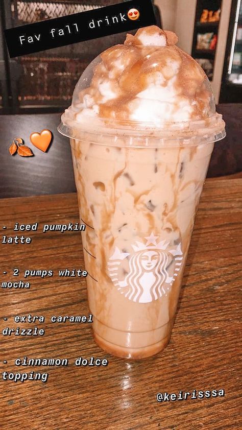 Pumpkin Starbucks, Starbucks Hacks, Drinks Starbucks, Starbucks Secret Menu Recipes, Cold Starbucks Drinks, Starbucks Drinks Diy, Secret Starbucks Recipes, Coffee Recipes Starbucks, Iced Starbucks Drinks