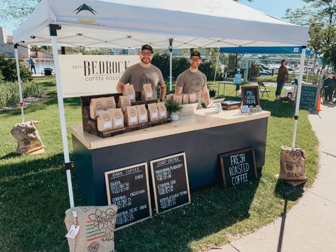 Farmers Market Coffee Booth Ideas, Coffee Farmers Market Display, Selling Coffee At A Farmers Market, Farmers Market Coffee Booth, Farmers Market Display Coffee, Pop Up Coffee Stand, Coffee Booth Design Outdoor, Coffee Booth Ideas, Coffee Farmers Market