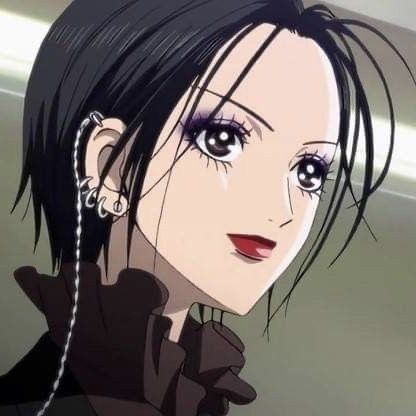 nana hachi nana anime nananime ai yazawa vivienne westwood animegirls nanakomatsu nanaosaki osaki nana komatsu ren nanamanga manga mangaart animeart mangaka aesthetic fashion punk whispergirl dollette coquette core Nana Osaki, An Anime, Anime Character, Black Hair, Piercings, Hair, Anime, Black