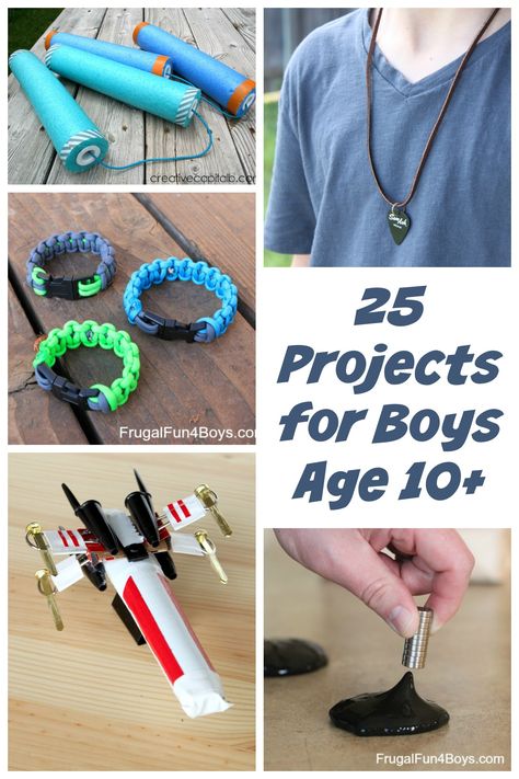 25 Awesome project ideas that tween and teen (probably young teen) boys will go for!  Love the X-Wing! Summer Boredom, Diy Bird Bath, Diy And Crafts Sewing, Boredom Busters, Crafts For Boys, Cadeau Diy, X Wing, Age 10, Camping Crafts