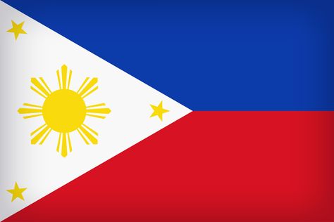 Philippines Large Flag. Bendera Philippines, Bendera Filipina, Logo Philippines, Philippine Flag Wallpaper, Basketball Live Wallpaper, Asian Flags, Emilio Aguinaldo, Philippine Travel, Filipino Flag